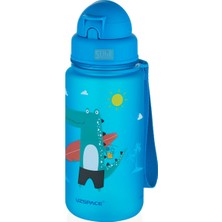 PremiumPort Sevimli Hayvanlar Desenli 400ML Çocuk Tritan Su Matara, Pipetli, Renkli