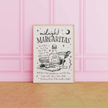 Ninastore Gece Yarısı Margaritaları Baskısı | Dijital Sanat Indirme | Cadılar Bayramı Bar Arabası Dekorasyonu