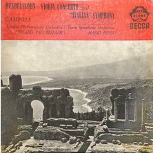 Plak İstasyonu Mendelssohn Violin Concerto And ''ıtalian'' Symphony Classic Lp Plak