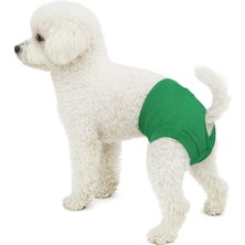 Feyza Design Yeşil Renkli Dişi Kedi ve Köpek Yıkanabilir Rahat Giyim Regl Külotları