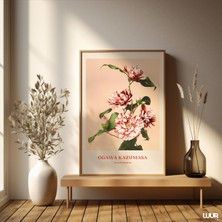 Ninastore Japon Duvar Sanatı, Çiçekli Duvar Sanatı, Minimalist Doğa Baskısı, Dijital Indirme, Pembe Renk, Yazd