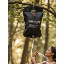 Orcamp Duş Torbası Kamp Piknik Bahçe Güneş Enerjili Sıcak Su Torbası Portatif Musluklu Duş Çantası 20LT