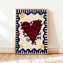 Ninastore Seni Çok Seviyorum Baskılı Boho Çocuk Odası Olumlu Onaylamalar Posteri Oyun Odası Duvar Dekoru Çerçe