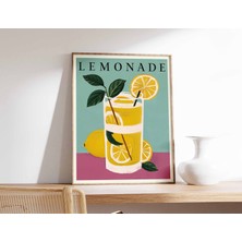 Ninastore Limonata Posteri Limonata Sanat Baskısı Limon Sanatı Mutfak Dekorasyonu Mutfak Posteri Içecek Sanatı