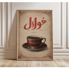 Ninastore Vintage Arap Kahvesi Posteri, Retro Orta Doğu Duvar Sanatı, 1970'LER Kafe Baskısı, Klasik Kahve Finc