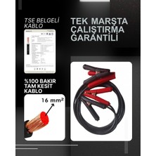 Saf Bakır (Belgeli) Akü Takviye Kablosu -3m