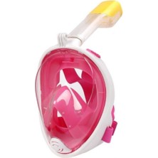 PremiumPort Tam Yüz Dalış Maskesi ve Şnorkel Seti, Pembe, S/m