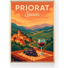 Ninastore Priorat Seyahat Posteri Ispanya Duvar Sanatı Priorat Baskı Ispanyol Tuval Sanat Priorat Dekor Ispany