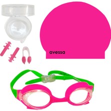 PremiumPort 3'lü Çocuk Yüzücü Gözlüğü ve Havuz Seti Pembe