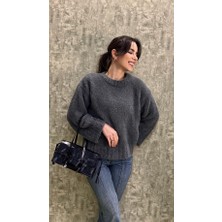 Leilaa Bisiklet Yaka Yumoş Basic Kazak