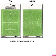 PremiumPort Çift Taraflı Futbol Taktik Tahtası Profesyonel Antrenör Kalemli 24-40 cm