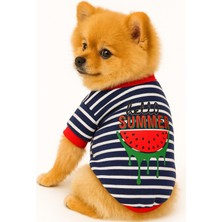 Feyza Design Renkli Yazlık Köpek ve Kedi Sweat T-Shirt, Rahat ve Şık Tasarım