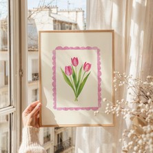 Ninastore Ilkbahar Laleleri Çerçeve Baskı Dijital Sanat Indirme Kır Evi Tarzı Yazdırılabilir Duvar Sanatı Vint