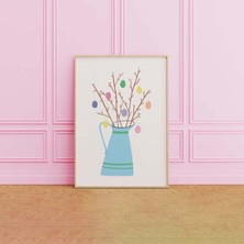 Ninastore Paskalya Ağacı Baskısı | Dijital Sanat Indirme | Sevimli Paskalya Sanat Baskısı | Paskalya Yumurtala