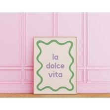 Ninastore La Dolce Vita Baskısı | Dijital Sanat Indirme | Sevimli Italyan Baskılı Duvar Sanatı | Yeşil Trend S