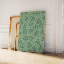 Ninastore Sevimli Yonca Baskılı Dijital Sanat Eseri Indirme, Aziz Patrick Günü Dekorasyonu, Yeşil Duvar Sanatı