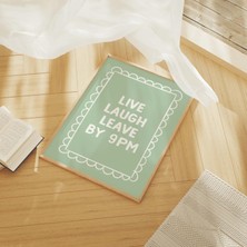 Ninastore Yaşa, Gül, Saat 21:00'de Ayrıl Dijital Sanat Eseri Baskısı, Komik Apartman Posteri, Trend Sanat Bask