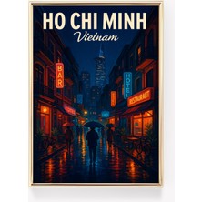 Ninastore Ho Chi Minh Vintage Seyahat Posteri Vietnam Duvar Sanatı Kanvas Baskı Şehir Dekorasyonu Vietnam Hedi