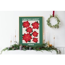 Ninastore Noel Pazarı Baskısı | Dijital Sanat Indirme | Noel Süsleri | Yeşil Noel Duvar Dekoru