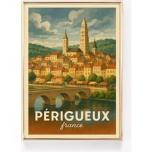Ninastore Périgueux Seyahat Posteri Fransa Duvar Sanatı Périgueux Baskı Vintage Tuval Fransız Ev Dekor Périgue