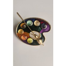 Mith Sb Takı Üç Boyutlu Renk Paletii Broş-Yaka Iğnesi-Çanta Aksesuar