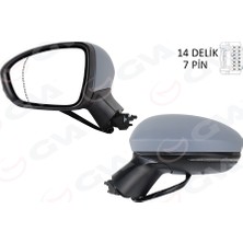 GVA Mtxdpn Diş Dikiz Aynasi Sol Elektrikli Isitmali Sinyalli Astarli Asferik Clio V 19- 12H7P