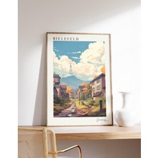 Ninastore Almanya Seyahat Posteri | Almanya Seyahat Baskısı | Almanya Duvar Dekoru | Bielefeld Posteri | Seyah