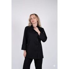 Acar İş Tex Kadın Siyah Chef Aşçı Ceket