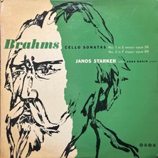 Plak İstasyonu Johannes Brahms, Janos Starker, Abba Bogin – Cello And Piano Sonatas Classic Lp Plak