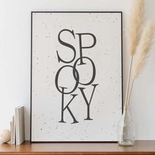 Ninastore Ürkütücü Baskı | Dijital Sanat Indirme | Minimalist Beyaz Cadılar Bayramı Duvar Dekoru | Trend Cadıl