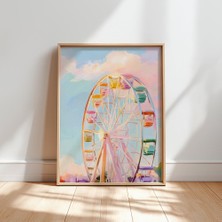 Ninastore Pastel Dönme Dolap Sanat Baskısı Rüya Gibi Karnaval Dekorasyonu (Dijital Indirme)
