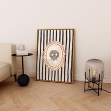 Ninastore Çizgili Balkabağı Baskılı Dijital Indirme, Rahat Cadılar Bayramı Duvar Sanatı, Cadılar Bayramı Duvar