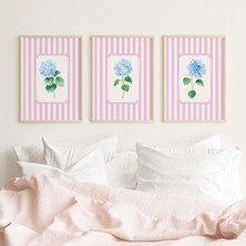 Ninastore Ortanca Çiçek Baskıları Dijital Sanat Indirme Seti (3 Parça) Kıyı Temalı Torun Duvar Sanatı Büyükann