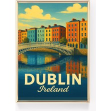 Ninastore Dublin Seyahat Posteri Irlanda Duvar Sanatı Dublin Baskısı Vintage Duvar Dekoru