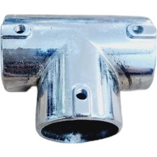 Ayder T Boru Flanşı Vidalı Q25 | Mobilya ve Endüstriyel Boru Bağlantı Aparatı - 2 Adet