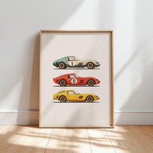 Ninastore Ferrari 250 Gto Posteri Retro Spor Araba Yarış Sanatı (Dijital Indirme)