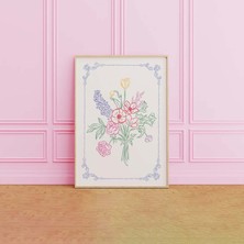 Ninastore Vintage Çiçek Çizimi Baskı Dijital Sanat Indirme Kır Evi Tarzı Yazdırılabilir Duvar Sanatı Grandmill