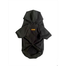 Feyza Design Siyah Kapüşonlu Köpek ve Kedi Sweatshirt, Rahat ve Şık Tasarım