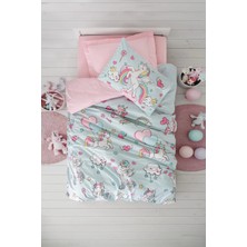 Twinka Pembe SHC4200 Genç Ranforce Tek Kişilik Nev Takımı  Pamuk Unicorn Desenli Ebat 160x220 cm
