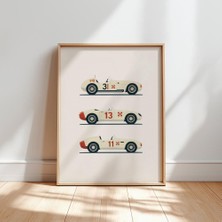 Ninastore Klasik Yarış Arabası Sanat Baskısı Spor Araba Posteri (Dijital Indirme)