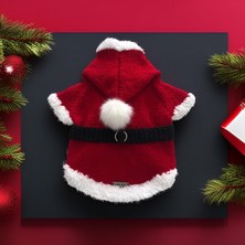 Feyza Design Sevimli Kedi ve Köpek Kapüşonlu Noel Baba Kostümü, Tatil Keyfi Için Renkli Seçenek