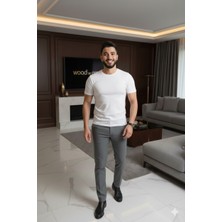 Lüx Wood Lüx Erşah | Likralı Yarım Kol Kapalı Yaka Penye 95% Pamuk 5% Lıkra -