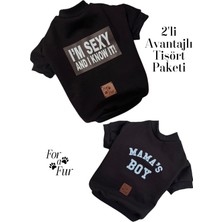 Feyza Design Sevimli Köpek Tişörtü Çift Paket, Rahat ve Şık Tasarım