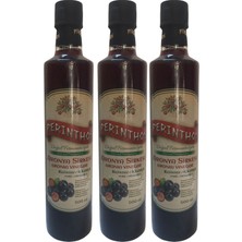 Perinthos Neşe Natural Doğal Aronya Sirkesi 500 ml 3 Adet Cam Şise
