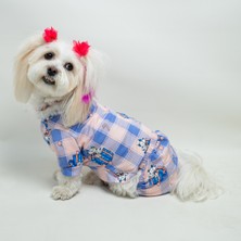 Feyza Design Kedi ve Köpekler Için Rahat ve Şık Alt Üst Takım, Lila Renk, T-Shirt ve Şort