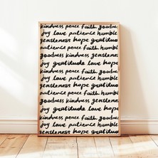 Ninastore Iman, Umut, Sevgi Baskılı Kutsal Ruhun Meyvesi Posteri, Ilham Verici Incil Temalı Dini Dekorasyon Çe