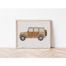 Ninastore Suluboya Jeep Macerası: Çocuk Odası Dijital Posteri - Yazdırılabilir Çocuk Odası Duvar Sanatı Indir