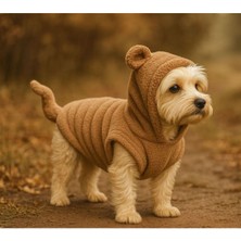 Feyza Design Kahverengi Welsoft Kedi ve Köpek Kuyruk Detaylı Sevimli Kostüm