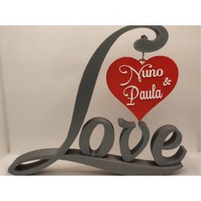 TriVox3D Kişiye Özel Isim Yazılabilen Love Dekoru Sevgililer Günü Hediyesi