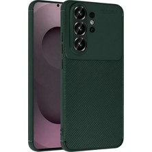 Mtxdpn Newface Samsung Galaxy S26 Ultra Auto Focus Karbon Kapak - Koyu Yeşil